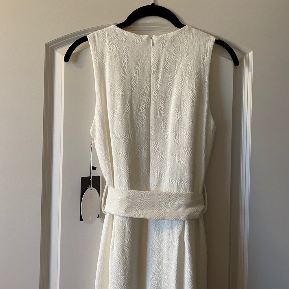Bishop + Young Wide-Leg Cream Tie-Waist Jumpsuit Pants Size S - Picture 5 of 5